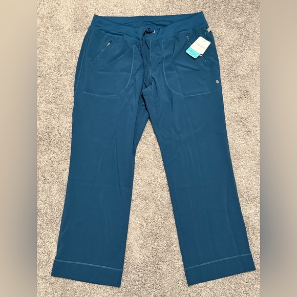 Cherokee Infinity mid rise tapered leg drawstring pants large petite - Picture 1 of 4